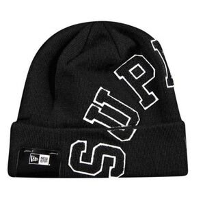 Supreme New Era Black Knit Beanie Hat